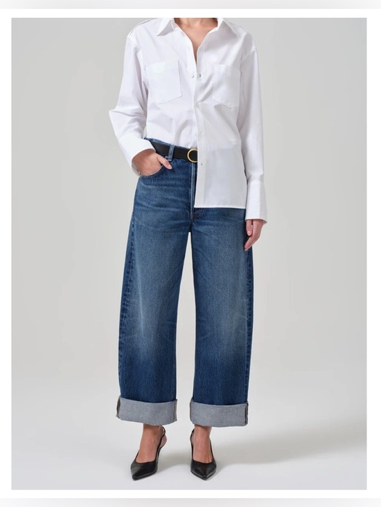 Citizens Of Humanity Denim - CITIZENS OF HUMANITY women’s Ayla baggy cuff crop jeans in Claremont 24 wide leg